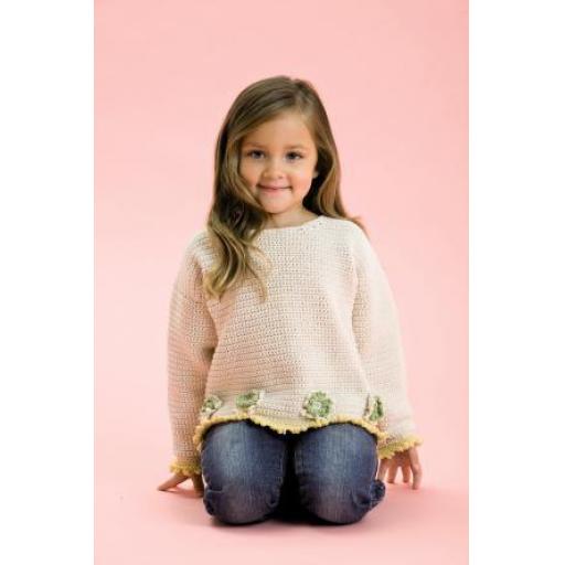 Patons 3540: Crocheted round necked sweater
