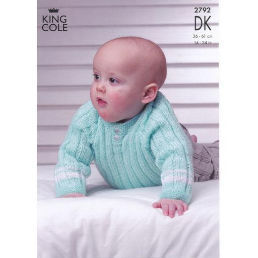 King Cole 2792: Ribbed jumpers and cardigans