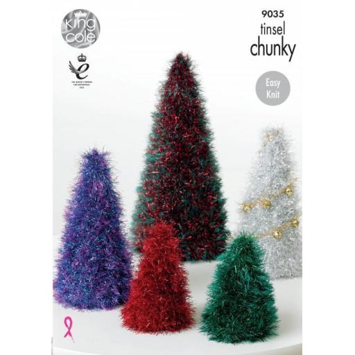 King Cole 9035: Christmas decorations in Tinsel Chunky