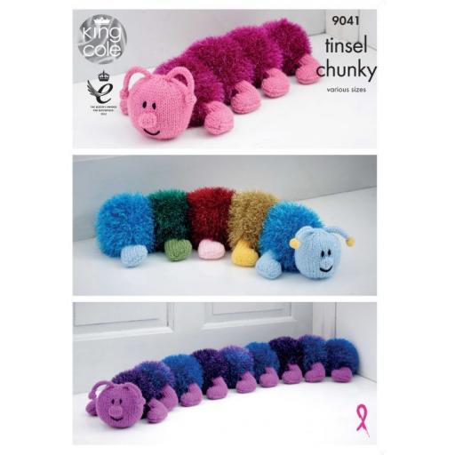 King Cole 9041:Centipede toy in Tinsel Chunky