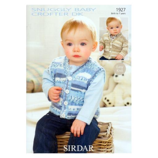 Sirdar 1927: Childrens cardigan/waistcoat.