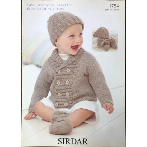 Sirdar 1754: Childrens cardigan with accessories